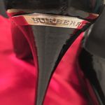 Burberry Authentic Patent Leather Pumps With Silver Metal Logo Photo 2