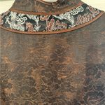 Chinese Elegant Brown Floral Jacket Photo 2