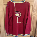 Vintage Storybook Knits Sweater Mola Festival HSN Chickens Size Large Womens Red Photo 7