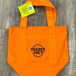 Trader Joe's Orange Trick or Treat Mini Canvas Tote Bag Photo 0