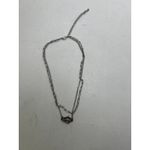 None Silver-toned layered necklace with a unique iridescent pendant 15-18” Photo 2