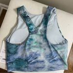 Athleta  NWT blue tie dye crop sports bra athletic tank Photo 6
