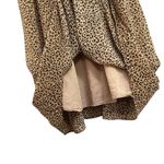 Mystree  Women’s Leopard Midi Brown Black‎ Dress Smocked Top Size Small Photo 3