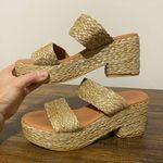Beach by Matisse Chunky Espadrille Heels size 9 Tan Photo 1