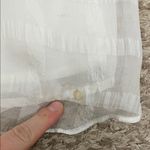 HD in Paris  Anthropologie White Silk Shadow Pane V Neck Blouse Tank Top - Size 2 Photo 1