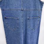 Vintage Carole Little Denim Jumper Dress Large Blue Jean Embroidered Cotton NEW Photo 9