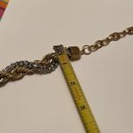 ZARA Beautiful Signed  runway fashion Rhinestone Look - Gold Tone Long Necklace Photo 5