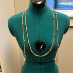 Nordstrom New!  Tan vegan suede and silver belt/necklace Photo 0