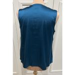 Inc Teal Green Sleeveless Blouse Cowl Neck Layering Career Professional Photo 3