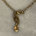 CAbi  Dolce Charm Matte Gold Tone Necklace 29" Heart Coin Flower #2055 Photo 9