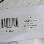 We Wore What White Eyelet Cotton Jacket Blazer Boxy Long Sleeve Lined S White Photo 8