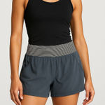 Zella  Womens XL Lined Athletic Shorts Striped Waistband‎ Pockets Gray Blue Gym Photo 0