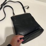 Hartmann vintage leather purse, black, toggle flap closure, EUC Black Photo 4