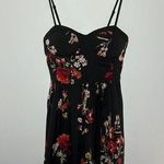 Band of Gypsies  Black Floral Spaghetti Strap Dress Size XS EUC Photo 0