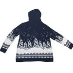 NWT cupcakes & cashmere Soft Winter Navy & White Hoodie Sweater Sweatshirt 1X Blue Photo 4