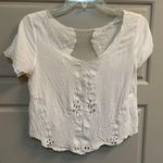 Kimchi Blue White Crop Top Photo 2