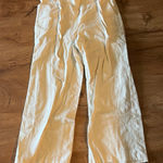 J.Crew Cream Baggy Wide Leg‎ Linen Blend Tie Front Womens Pants Sz 10 Photo 0