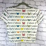 Forever 21 "J'Adore" Crop Top size L Photo 3