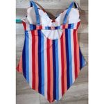 Oasis Outdoor  One Piece Swimsuit Patriotic Red White And Blue‎ Size Medium NEW Photo 1