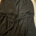 Anthropologie Cartonnier Vest Blazer Size Medium Tie Waist with Pockets Black Photo 2