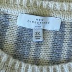 New Directions Curvy Crewneck Colorblock Sweater Plus Size 3X Blue Photo 5