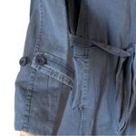 NEUW Dusk Trench Coat in Steel Jacket Blue Size 6 Photo 8