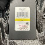 DKNY NWT Black Nylon Zip Up Cropped Cinched Long Sleeve Bomber Jacket Medium Photo 8