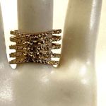 Gold tone rhinestone wide band ring Photo 5