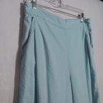 Madewell  Blue Heron Pull-On Straight Crop Pant Linen Casual Beach Size 10 Photo 2