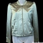 Nordstrom Hinge by Olive Green Satin Moto Jacket Size XS Photo 2