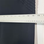 Sandra Darren Women’s Black Evening Midi Dress 12 Beaded Flutter Sleeve Chiffon Photo 4