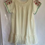 Esley  Embroidered White Dress size Medium Lined Photo 0