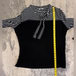 Zeagoo  Black and White Striped Women's Sweater Photo 5