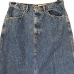 Eddie Bauer Vintage 90’s Y2K  Cotton Maxi Denim Western Skirt, Front Slit Photo 5