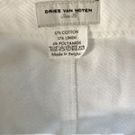 Dries Van Noten White Cotton‑Linen Pleated A‑Line Skirt Elegant Summer Sz 36 (S) Photo 4