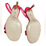 Larroudé Hibiscus Hi sandal sling back stiletto heel leather floral Pink shoe Size 8 Photo 3