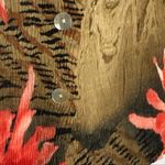 Alberto Makali Vintage  Y2K Crinkle Abstract Sequin Blouse Brown Pink Small NWOT Photo 9