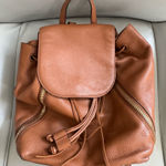 Rebecca Minkoff Brown Leather backpack with gold zippers Photo 0