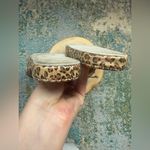Vintage Leisure Loungers leather leopard slide mule tassel slippers, size 9 Brown Photo 7