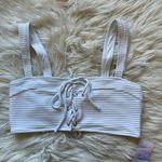 Forever 21 F21 ribbed lace-up swim top Photo 0