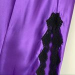 Victoria's Secret Vintage 90s Victoria’s Secret Purple Satin Lace Midi Slip Dress Slit Sz XS Y2K Photo 6