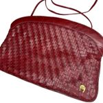 Etienne Aigner Vintage Purse Oxblood Burgundy Woven Leather Crossbody Bag Photo 1