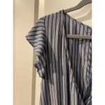 American Eagle blue and white ruffle sleeve‎ romper L Size L Photo 5