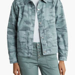 Democracy  Crop Twill Jacket Dusty Slate Size Small NWT Photo 0