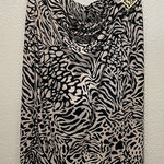 Anne Klein  Black and White Ruched Pencil Midi Skirt Photo 0