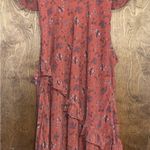 Panhandle Rust Floral Maxi Dress with Ruffles Photo 3