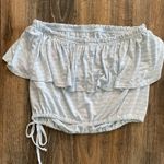 Abercrombie & Fitch Pastel Blue Striped Tube Top Size Small Photo 4