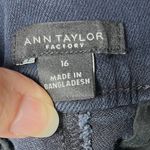 Ann Taylor Wide Leg Black Ankle Pants Stretch Minimalist Modern Factory 16 Photo 2