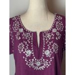 Soft Surroundings Dress Women Small Petite Purple Embroidered Beaded Boho Photo 7