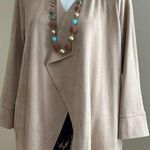 Gretchen Scott  WATERFALL SUEDE LIGHT TAN JACKET, SIZE S Photo 0
